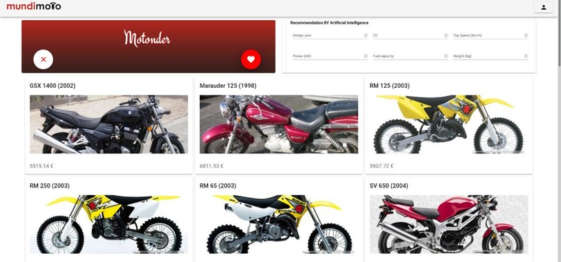 Tinder like project for purchasing motos developed in <36h
Role: Software Engineer